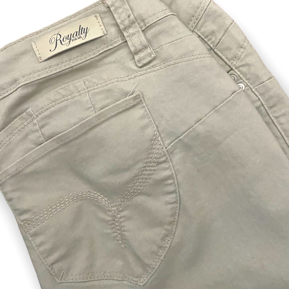 Ladies ROYALTY For Me Cream Colored Straight Leg Pants